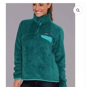 Patagonia Re-Tool Snap T Blue and Teal Fleece Pull Over